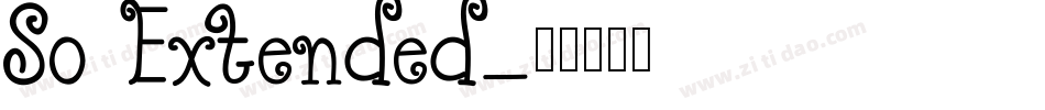 So Extended字体转换